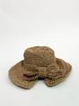 Beige Bowknot Straw Sun Hat, Image 4 of 4