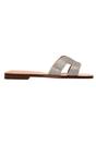 Beige Diamante Flat Sandals, Image 1 of 3