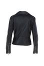 Black 'Fia' Real Leather Biker Jacket Women Coat, Image 4 of 5