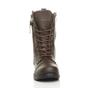 Brown AJVANI Brown Lace Up Zips Military Biker Ankle Boots, Image 6 of 6