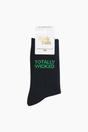 Black Totally Wicked Combed Cotton Glitter Socks, Image 4 of 4