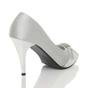 Silver High Heel Peep Toe Court Shoes, Image 4 of 5