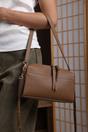 Dark Brown Where's That From Dark Brown 'Dune' Faux Leather Structured Mini Shoulder Bag, Image 7 of 7