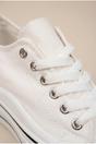 White iKrush White Saoirse Low Top Canvas Trainers, Image 3 of 8