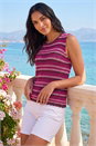 PINK Shimmer Stripe Knit Vest, Image 1 of 4