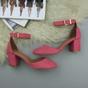 Coral AJVANI Coral Mid Block Heel Ankle Strap 2 Part Heels, Image 4 of 6
