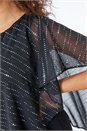 Black Petite Sparkle Chiffon Overlay Jumpsuit, Image 5 of 5