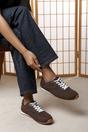 Brown Where's That From Brown Marleigh Suede Retro Runner Trainer, Image 6 of 6
