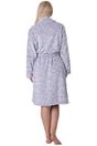 Grey Supersoft Printed Bathrobe, Image 3 of 3