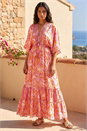 PINK Floral Boho Maxi Dress, Image 1 of 4