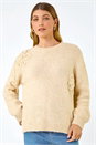 Ivory  Floral Cornelli Knit Jumper, Image 5 of 6