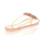 Rose Gold Diamante Bow Toe Post Jelly Sandals Flip Flops, Image 4 of 5