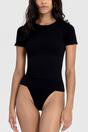 Black Basic Sculpting T-Shirt Smooth Fit, Image 4 of 5