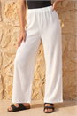 White Petite Textured Stretch Trouser, Image 2 of 4