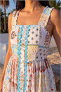 Ivory  Petite Ric Rac Strappy Midi Dress , Image 4 of 4