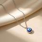 Blue Turkish Evil Eye Sterling Silver Pendant Charm Necklace, Image 1 of 4