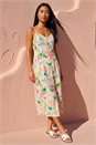 Stone Petite Strappy Button Through Dress, Image 1 of 4