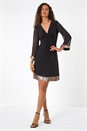 Bronze Contrast Sequin Cuff Dress, Image 4 of 5