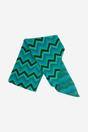 Green Zig Zag Stripe Winter Scarf, Image 4 of 5