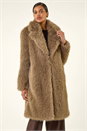 Brown Premium Faux Fur Coat, Image 3 of 6