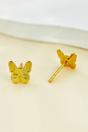 Gold Sterling Silver French Bulldog Studs, Image 3 of 3