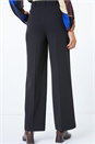 Black Wide Leg Stretch Trousers, Image 3 of 5