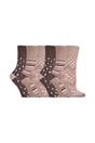 Beige 6 Pack Non Elastic Loose Top Bamboo Socks, Image 1 of 5
