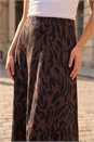Chocolate Swirl Animal Print Skirt, Image 4 of 4