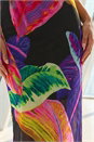 Purple Dusk Abstract Print Mesh Maxi Dress, Image 4 of 4