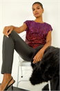CERISE Ombre Sequin Top, Image 2 of 7