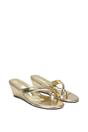 Rose XY LONDON Rose 'Rosa' Mid Wedge Heel Sandal Mules With Toe Post, Image 3 of 6