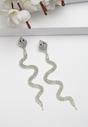 Silver Diva Collection Gleaming Snake Dangle Earrings, Image 2 of 5