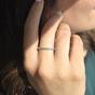 Silver Aquamarine Moissanite Crystal Sterling Silver Ring, Image 2 of 2