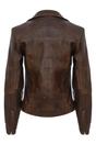 Brown Womens Leather Biker Jacket - Riga, Image 3 of 4