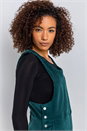 Forest  Button Corduroy Pinafore Shift Dress, Image 2 of 5