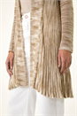 Natural  Pointelle Longline Cardigan, Image 5 of 5