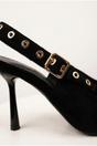 Black Anais Faux Suede Pointed Toe Heels, Image 3 of 4