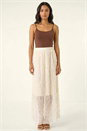 Natural  Textured Mesh Skirt, Image 2 of 5