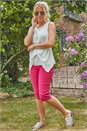 Ivory  Sleeveless Twist Front Top, Image 4 of 5