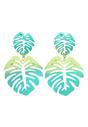 Green Green Palm Leaf Dangle Earrings, Image 1 of 5