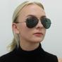 Black Aviator Black Green Polarized Aviator 3025 Sunglasses, Image 5 of 6