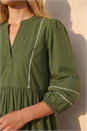 Green Ric Rac Collared Midi Dress, Image 4 of 4