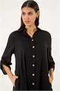 Black Back Lace Buttoned Shirt Dress, Image 4 of 5