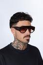 Brown SVNX Brown Oversized Rounded Sunglasses, Image 7 of 7