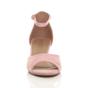 Light Pink AJVANI Light Pink Mid Wedge Heel Ankle Strap Sandals, Image 6 of 6