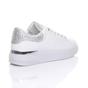 White AJVANI White Flat Chunky Diamante Sparkly Trainers, Image 4 of 6