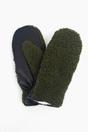 Khaki Borg Fleece Winter Mittens, Image 3 of 4
