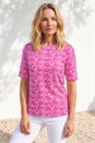 Pink Classic Abstract Print Top, Image 1 of 4
