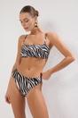 Multi Zebra Print Regular Waist Bikini Bottom with Minimal Clean Fit, Image 1 of 5