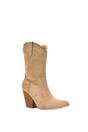 Taupe 'Astraea' Western Cowboy Calf Ankle Boots With Block Heel, Image 2 of 6